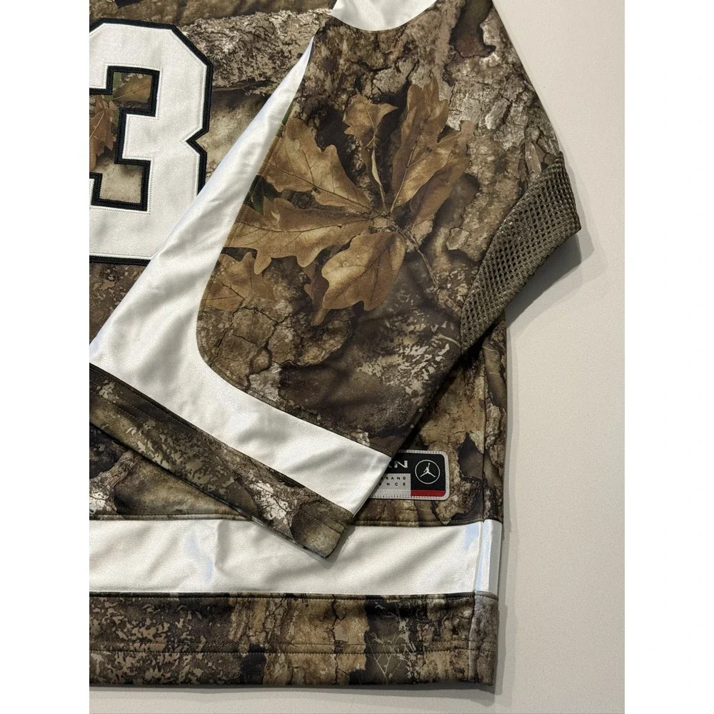 Jordan Brooklyn Realtree Hockey Jersey Men's XL Camo White Oversized 23